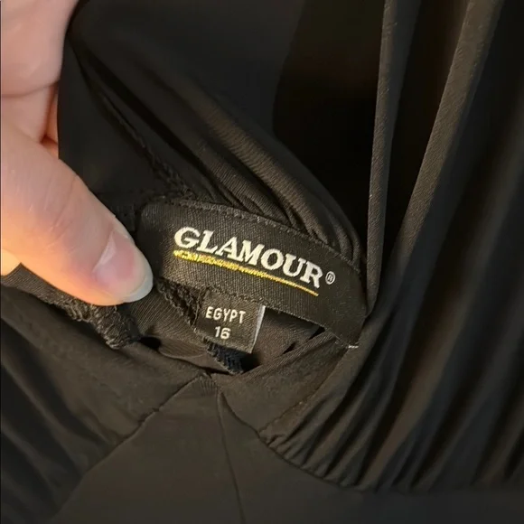 Glamour Black V-Neck Cocktail Dress - Picture 5 of 6